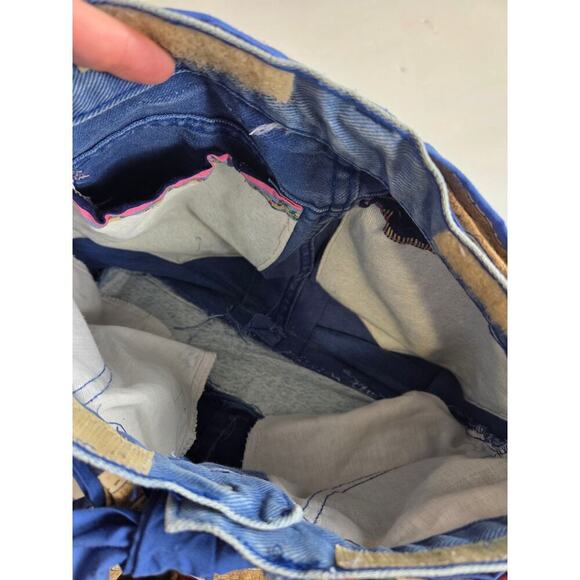 Denim Purse Handbag Handmade with Shoulder Strap and Magentic Closure Upcycled - Picture 6 of 7